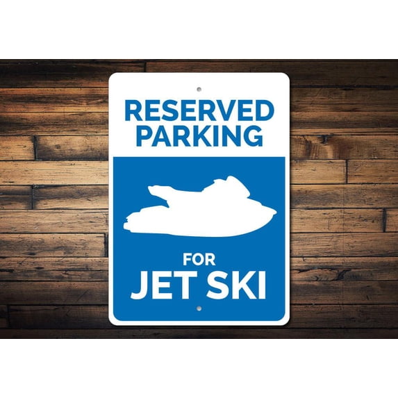 Jet Ski Novelty Sign, Metal Wall Decor - 10x14 inches