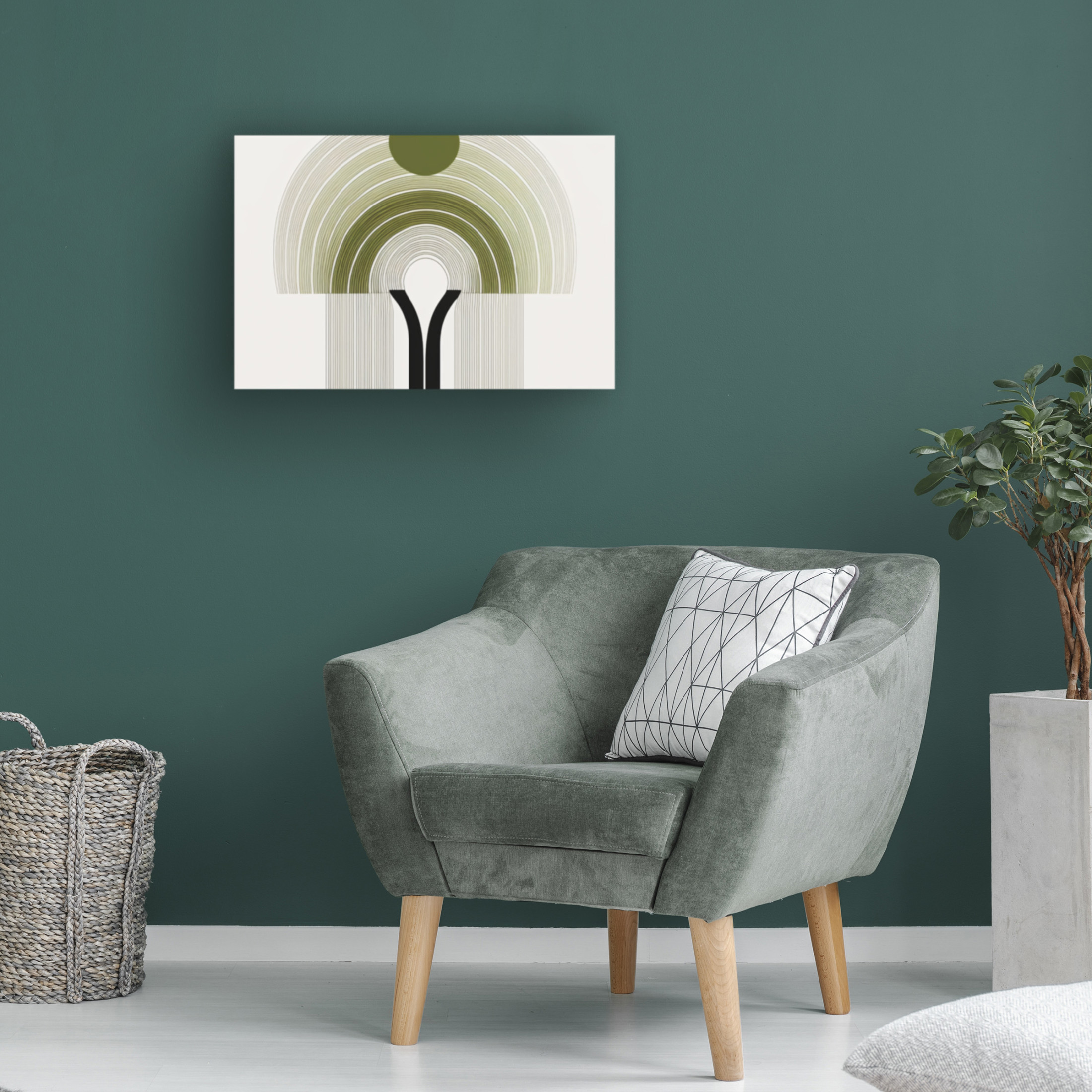 Canvas Wall Art - Ray Heere 'Mid Century Tree Of Life 6' Wall Art for Living Room, Bedroom, or Office Décor by Trademark Fine Art - 24 x 16 Inches