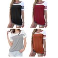 thumbnail image 5 of Baohd Nlife T-shirt à Manches Courtes à Rayures pour Femmes Noir P, 5 of 5