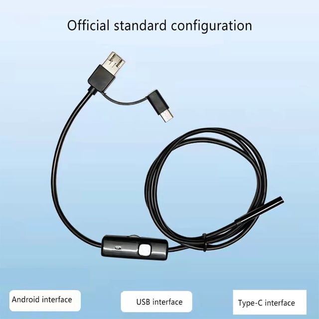 pitrice Home Industrial Universal Phone High Resolution Endoscope Water Pipe Hose Inspection Tube Camera 5 Million Pixels Type-c USB 5m