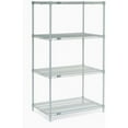 thumbnail image 4 of Nexel 5 Tier Silver Epoxy Wire Shelving Starter Unit, 48"W x 24"D x 63"H, 4 of 5