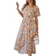 thumbnail image 3 of Txlixc Vestido sin mangas para mujer con cinturón ajustable, ropa dividida floral Txlixc  Moda, 3 of 8