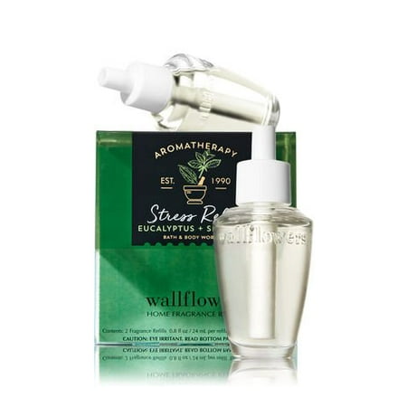 Bath Body Works Wallflowers - Bath and Body Works Aromatherapy Wallflowers, Refills, Eucalyptus Spearmint, 1.6 Fl Oz, 2-Pack