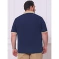 thumbnail image 3 of DARING DIVA Men's Contrast Collar Short Sleeves Breathable Polo Shirts 2XL Dark Blue, 3 of 6