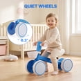 thumbnail image 5 of Wisairt Colorful Lighting Baby Balance Bike, No Pedal 4 Quiet Wheels & Soft Seat, Toys for 1 Year Old Boy Girls Gifts, Blue, 5 of 8