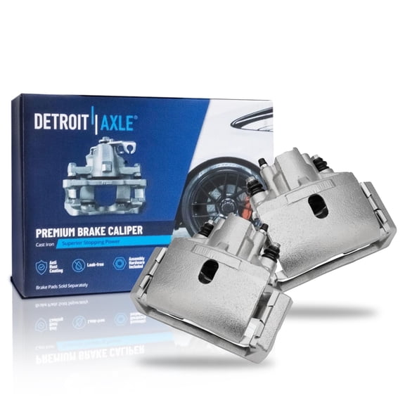 Detroit Axle - Rear Brake Calipers for 2002-2018 Dodge Ram 1500, 2007-2009 Chrysler Aspen, 2004-2009 Durango, 2019-2023 Ram 1500 Classic, 2005 2006 2008 Disc Brake Calipers w/Bracket Replacement