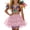A#Light Pink92, variant on Toddler Girl Rainbow Sequin Dresses Spaghetti Strap Crop Top Tiered Tulle Skirt Party Set Kids Soft Outfit