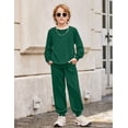 thumbnail image 6 of Arshiner Boy Clothes 2 Piece Color Block Sweatshirt and Pants Set Fall Winter Outfit, 6 of 6