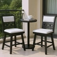 thumbnail image 4 of Costway 25" Swivel Counter Height Chairs Set of 2 with Upholstered Hollow Backrest, 4 of 8