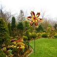 thumbnail image 2 of Alpine KPP426 Double Sided Flame Flower Spinning Metal Garden Stake, 2 of 5