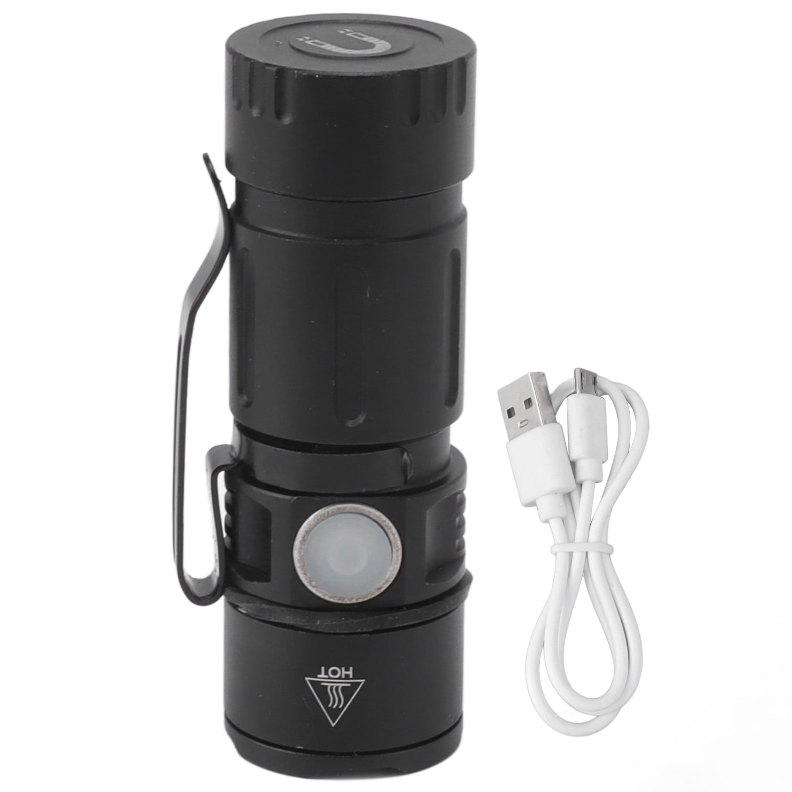 Petite Lampe de Poche Rechargeable USB 5 Modes 1000LM Étanche Compacte Mini Lampe de Poche EDC pour Extérieur