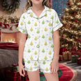 thumbnail image 2 of MIASHUI Girls Sleepwear & Robes Kid's Summer Homewear Printed Pajamas Suits Short Sleeve T-Shirt and Pants Set for Children, 2 of 4