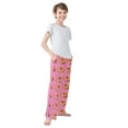 thumbnail image 4 of FORMRS Kids Pajama Pants with Pockets Size 11-12Y Boys Lounge Sleep Bottoms, Pink Doughnuts, 4 of 8