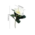 thumbnail image 3 of 14.2in White Artificial Magnolia Stalks - Faux Flower Bouquet, Soft Silk-Coated Decor, Durable for Vase Arrangement, Table Centerpiece, Wedding & Home Party Accent, 1pc, 3 of 6