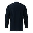 thumbnail image 3 of Chemises Hommes Mode Rétro Couleur Unie Col en Dentelle Chemise Décontractée Ample, 3 of 4