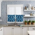 thumbnail image 6 of Half Window Curtain 36 Inches Long, Blue Ombre Scale Window Treatment Curtain Drapes, Abstract Art Ocean Coastal Small Tier Curtains for Bathroom Over Sink, 27.5"x36", 2 Panels, 6 of 7