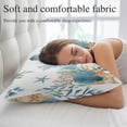 thumbnail image 5 of Teal Blue Coastal Pillow Covers 12"x20", Summer Beach Starfish Shell Coral Nautical Soft Brushed Microfiber Breathable Throw Pillow Covers, Decorative Pillowcase with Zipper for Couch Sofa Bedroom, 5 of 9