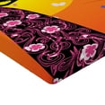 thumbnail image 2 of Ambesonne Feminine Fitted Sheet, Floral Dress, Twin Size, Orange Black, 2 of 3
