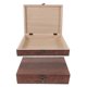 thumbnail image 5 of Caja de almacenamiento con hebilla frontal, 2 unidades, con tapa abatible, de madera, para guardar recuerdos de colección, 5 of 8
