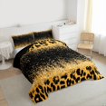 thumbnail image 3 of Homewish Leopard Print 2pcs Bedding Comforter Set For Children Teens Female Girls,Bling Glitter Twin Comforter Sets,Dreamy Princess Breathable Bedding Set,Super Cozy Room Decor,Reversible, 3 of 8