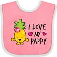 thumbnail image 3 of Inktastic I Love My Pappy with Pineapple Girls Baby Bib, 3 of 4