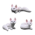 thumbnail image 4 of oshhni 3 Pieces Garden Miniature Figurines Garden Decor Decorative Craft Animal Statues Resin Sculptures for Garden Lawn Outside White, 4 of 9