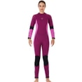 thumbnail image 1 of Traje de húmedo Traje de cuerpo completo para hombres y mujeres Agua de una pieza Actividades deportivas en agua fría para snorkeling Surfing Spearfishing mujer / vino rojo m Scienceny OD017131-33, 1 of 7