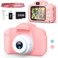 thumbnail image 1 of Cámara Infantil Adepaton X28 Megapixel Rosa Tarjeta de Memoria 32G Lector de Tarjetas, 1 of 7