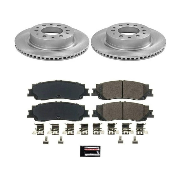 Rear Brake Pad and Rotor Kit - Compatible with 2022 - 2024 Toyota Tundra - Power Stop