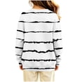 thumbnail image 4 of Girls Striped Print Sweatshirt Loose Fit Crew Neck Long Sleeve Pullover Tops Kids Casual Versatile Sweatshirts Back To School Clothes 4-14Years, 4 of 6