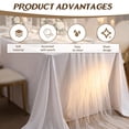 thumbnail image 5 of 3PCS Pearl Gauze Table Runner 10FT Sheer Tablecloth Elegant Dining Table Decor for Home Party Holiday Wedding, 5 of 8