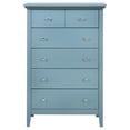thumbnail image 6 of Home Square 2-Piece Set with 5-Drawer Chest and 3-Drawer Nightstand in Teal, 6 of 11