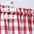 thumbnail image 4 of GymChoice Cafe Curtains,Buffalo Plaid Gingham Check Short Tier Curtains for Kitchen Bathroom Window Curtain for Bathroom or Kitchen Curtains, 4 of 9