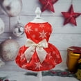 thumbnail image 5 of 2PCS Christmas Dog Dress + Vest Outfit Christmas Print Bowknot Puppy Festival Skirts Outfit, 5 of 5