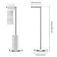 thumbnail image 3 of Toilet Paper Holder Freestanding Stainless Steel Foldable,Dispenser for Store Spare Toilet Paper for Bathroom, Washroom,Silver, 3 of 9