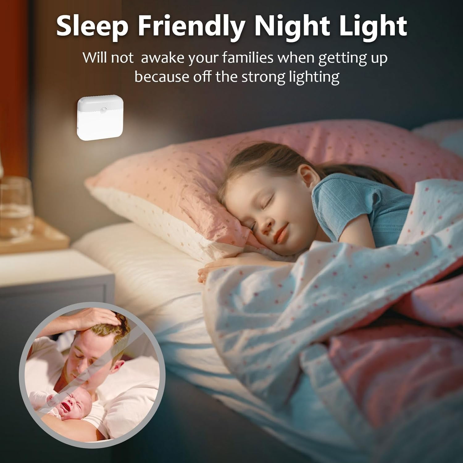 XIHAMA USB Rechargeable Battery Night Light Indoor,Stick-on Motion Sensor Puck Night Lights-No Need Plug Into Wall, Mini Motion Sensor Closet Lights for Stair Hallway Bedroom Toilet Cabinet