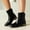 Black, variant on Womens Black Faux Faux Leather Ankle Boots - Low Block Heel, Comfortable All-Day Wear, Fall Winter, US Size 5 (EU 36)
