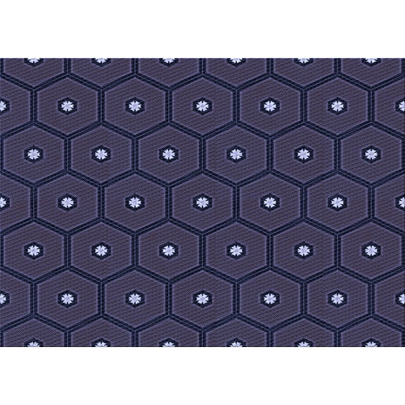 Ahgly Company Indoor Rectangle Patterned Deep Periwinkle Purple Area Rugs, 5' x 8'