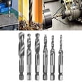 thumbnail image 4 of Drill Tap, High Hardness Rustproof Various Sizes Drilling Taps Spiral Flute  For Chamfering For Tapping Silver,Ti Plated, 4 of 8