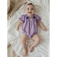 thumbnail image 6 of BemeyourBBs Baby Girls Romper Short Sleeve Plaid Embroidery Animal Summer Bodysuit, 6 of 9