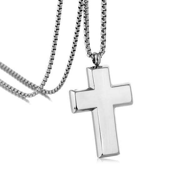 Cross Pendant Necklace for Women Men Jewelry Classical 14K Yellow Gold Can Be Opened Lover's Promise Necklace