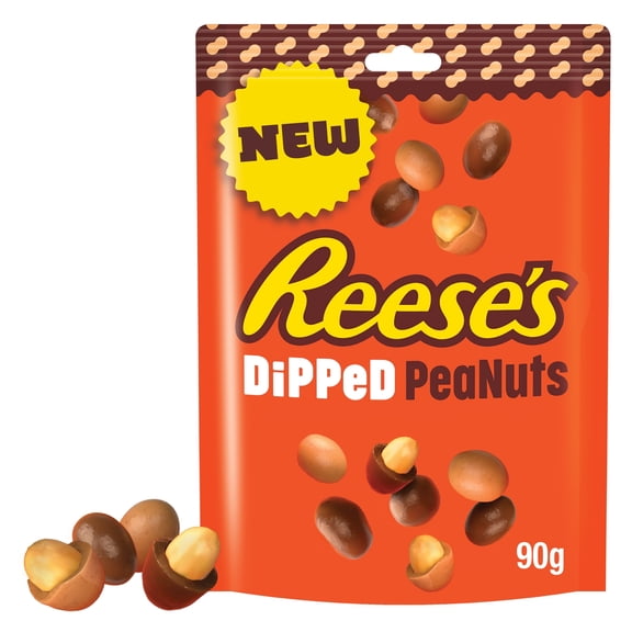 Reese's Peanut Butter and Milk Chocolate Dipped Peanuts 90g, Imported from Britain