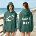 thumbnail image 4 of GILIGEGE Football Hoodies For Women,Game Day Sweatshirts,Plus Size Hooded Pullover With Pockets,Heart Graphic,Fall Fashion 2026 Fleece Sweaters,Long Sleeve Crewneck Casual Fall Tops Blackish Green L, 4 of 9
