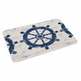 thumbnail image 2 of Navy Blue Rudder Coastal Door Mat&nbsp;Indoor Outdoor Entrance, Non Slip Rug for Kitchen Bathroom Entryway Rug, Nautical Beach Ocean Vintage Washable Doormat Floor Mat 20x31.5 Inch, 2 of 8
