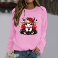 thumbnail image 2 of Wyzesi Crewneck Sweatshirt Womens Fun Pattern Sweatshirt Versize Sweatshirts Crewneck Long Sleeve Pullover Topfall Sweatshirts for Mediumoverd Sweatshirts Vest, 2 of 6