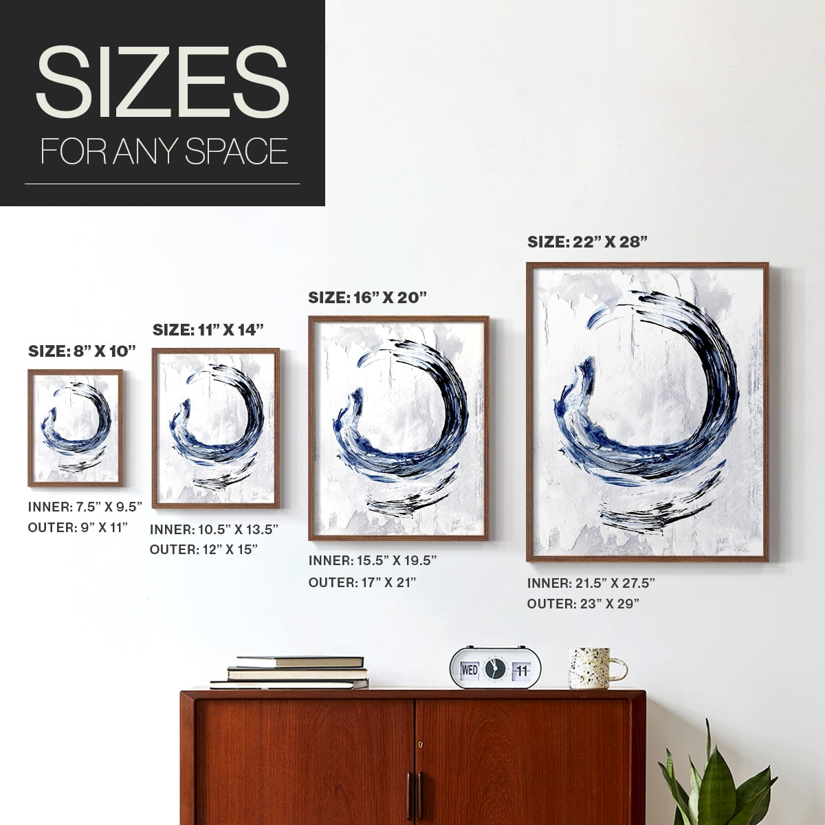 Moonglade I in Brown Solid Wood 11 x 14 Framed Print