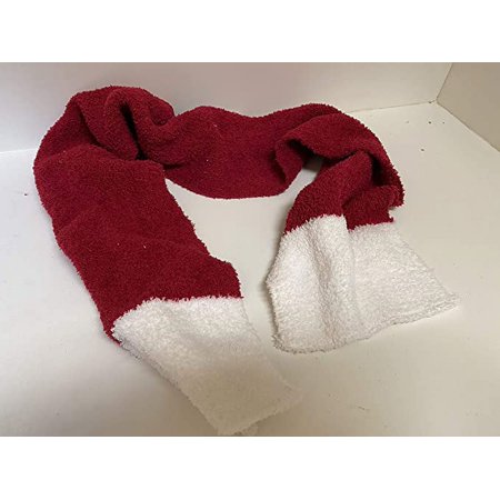 50” Holiday Christmas Winter Santa Claus Scarf Red White New