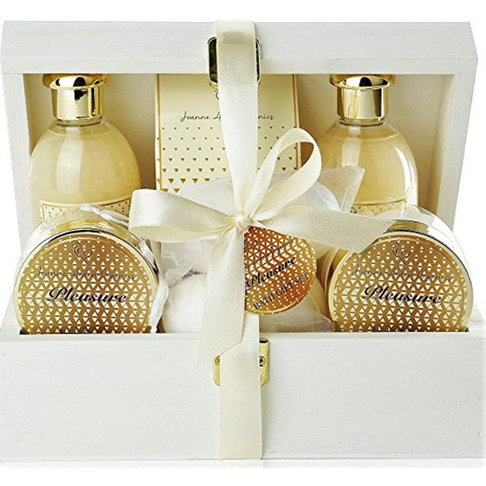 Premium Bath & Body Gift Basket.Luxury Spa Basket with Bath Bombs, Bed