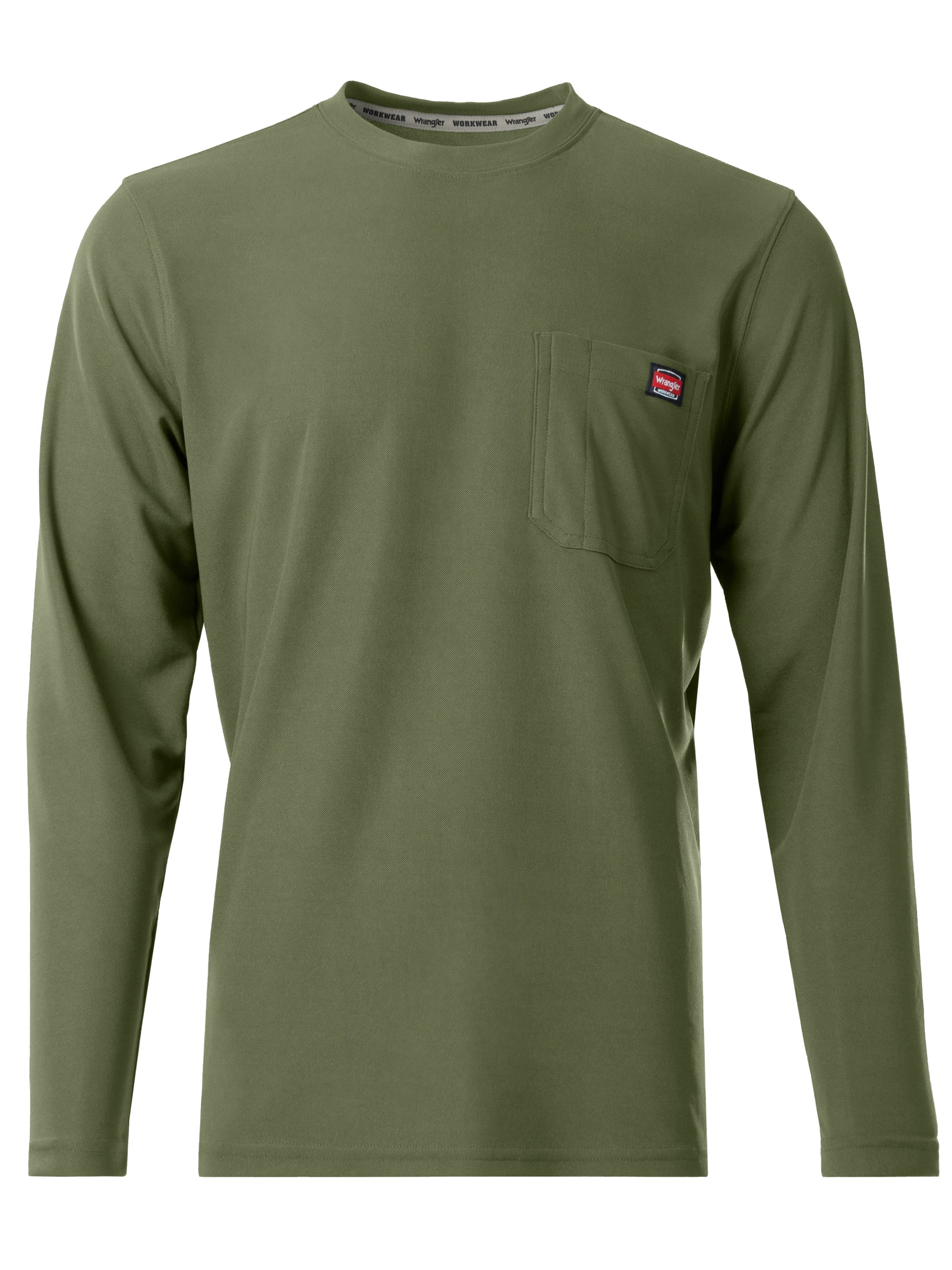 Wrangler Workwear Men's Long Sleeve Performance Work Pocket T-Shirt, Size S-5XL & LT-4XLT