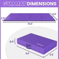 thumbnail image 3 of BalanceFrom Folding Exercise Mat, 10ft x 4ft Four Fold Exercise Mat with Carrying Handles for Yoga, MMA, Gymnastics and Home Gym Protective Flooring, 2-inch Thick, Purple, 3 of 7